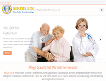 Tablet Screenshot of medilux-krankenpflege.de